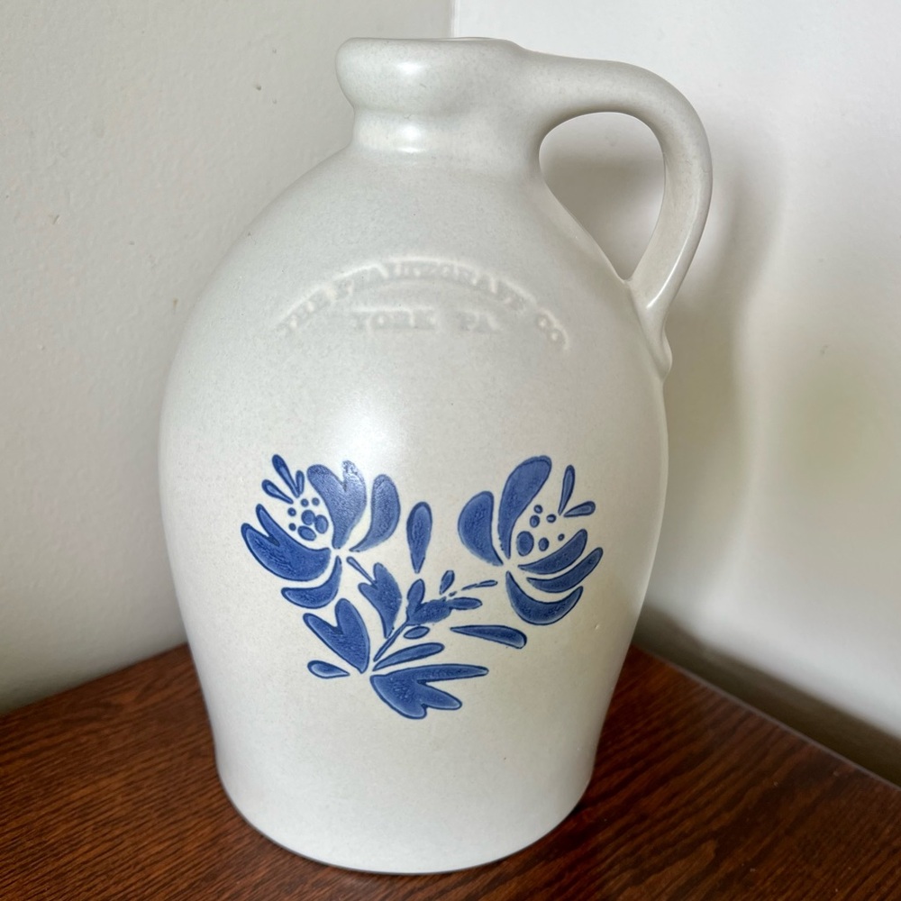 PFALTZGRAFF YORKTOWNE HANDLED POTTERY STONEWARE CROCK WHISKEY JUG LAMP BASE